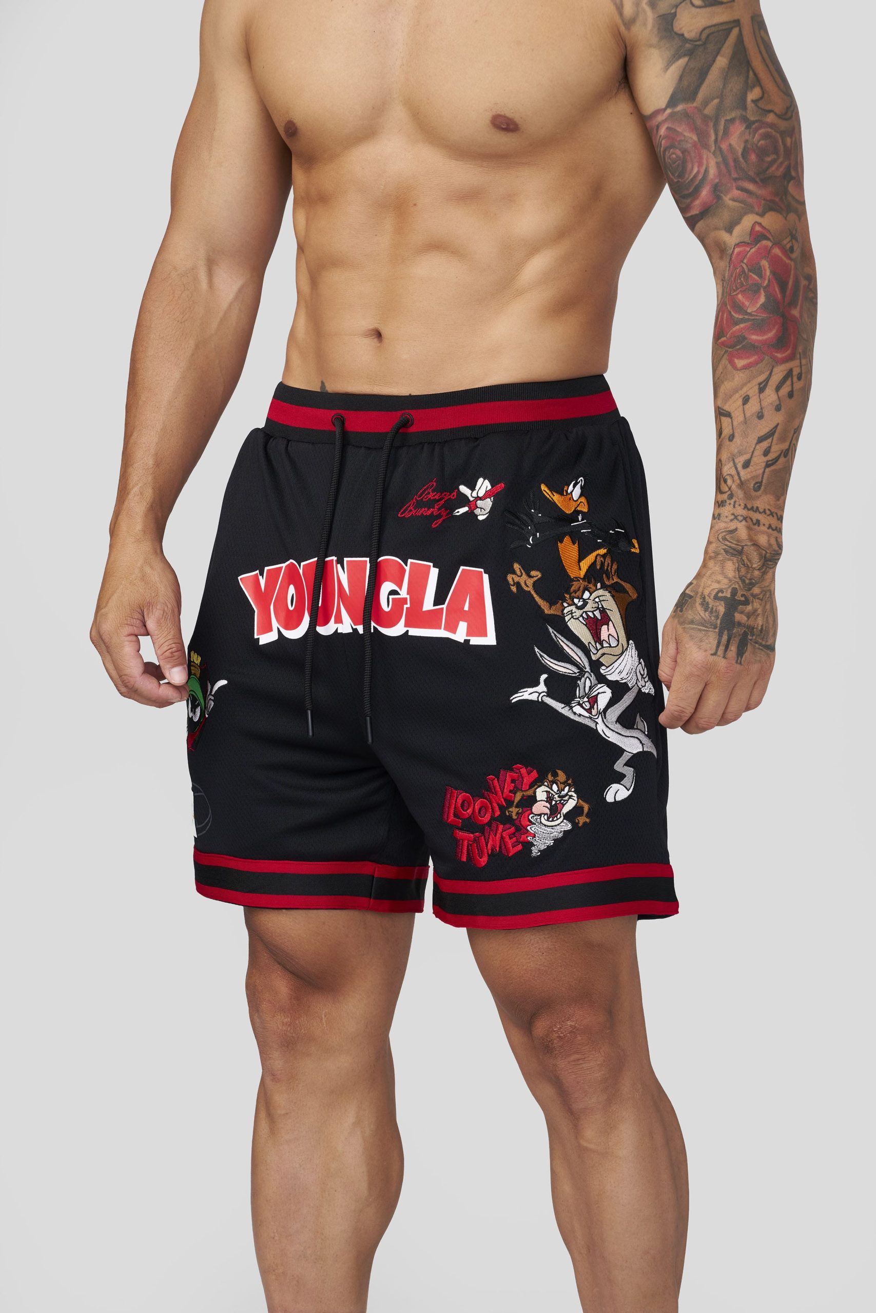 1071 - Looney Tunes Embroidered Patch Shorts - Image 2