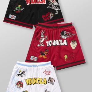 1071 - Looney Tunes Embroidered Patch Shorts