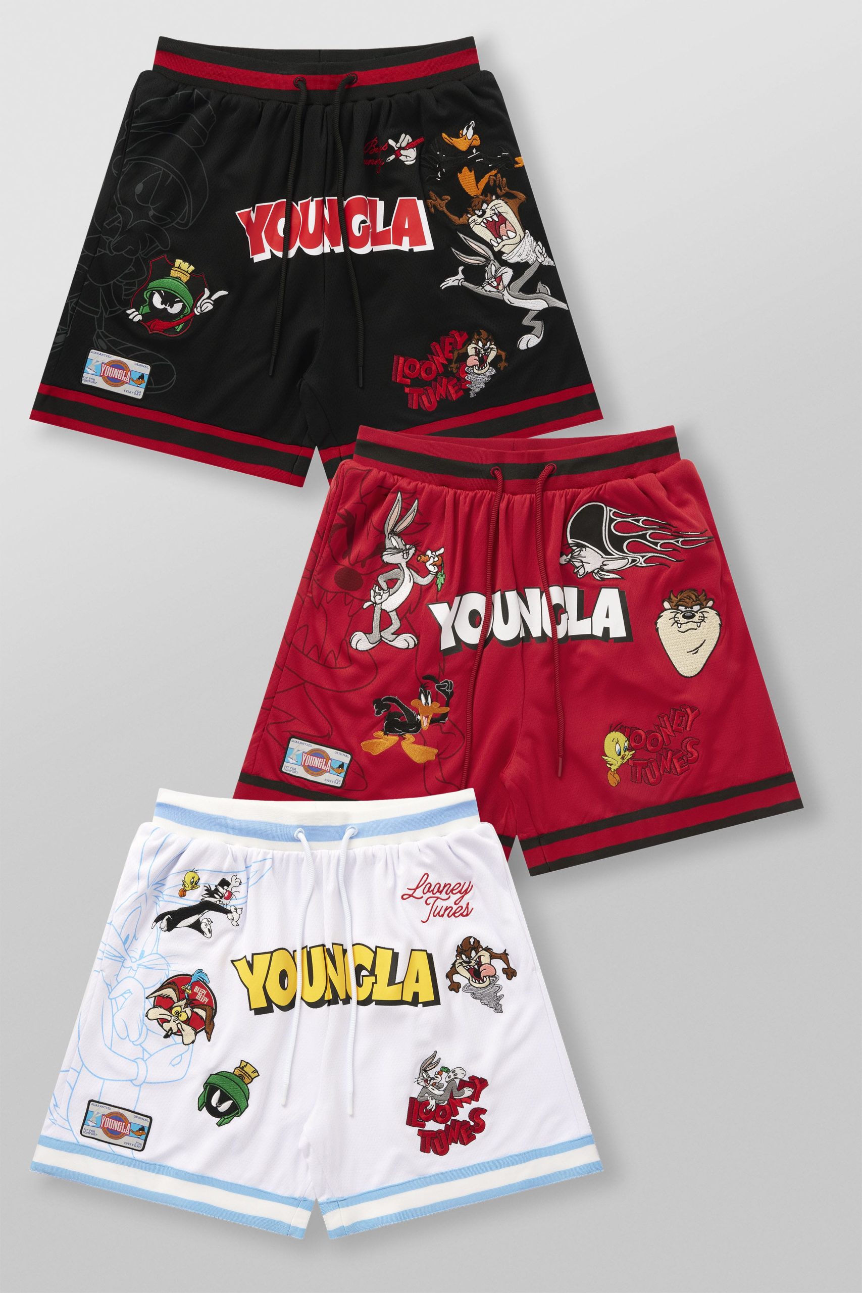 1071 - Looney Tunes Embroidered Patch Shorts