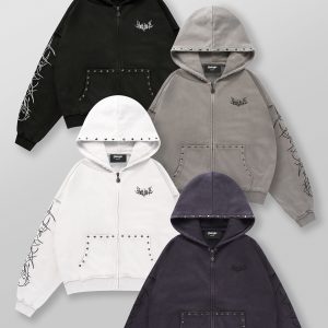 5232 - Tribal Stud Zip-Ups