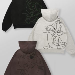 5257 - Looney Tunes Plaid Zip-Ups