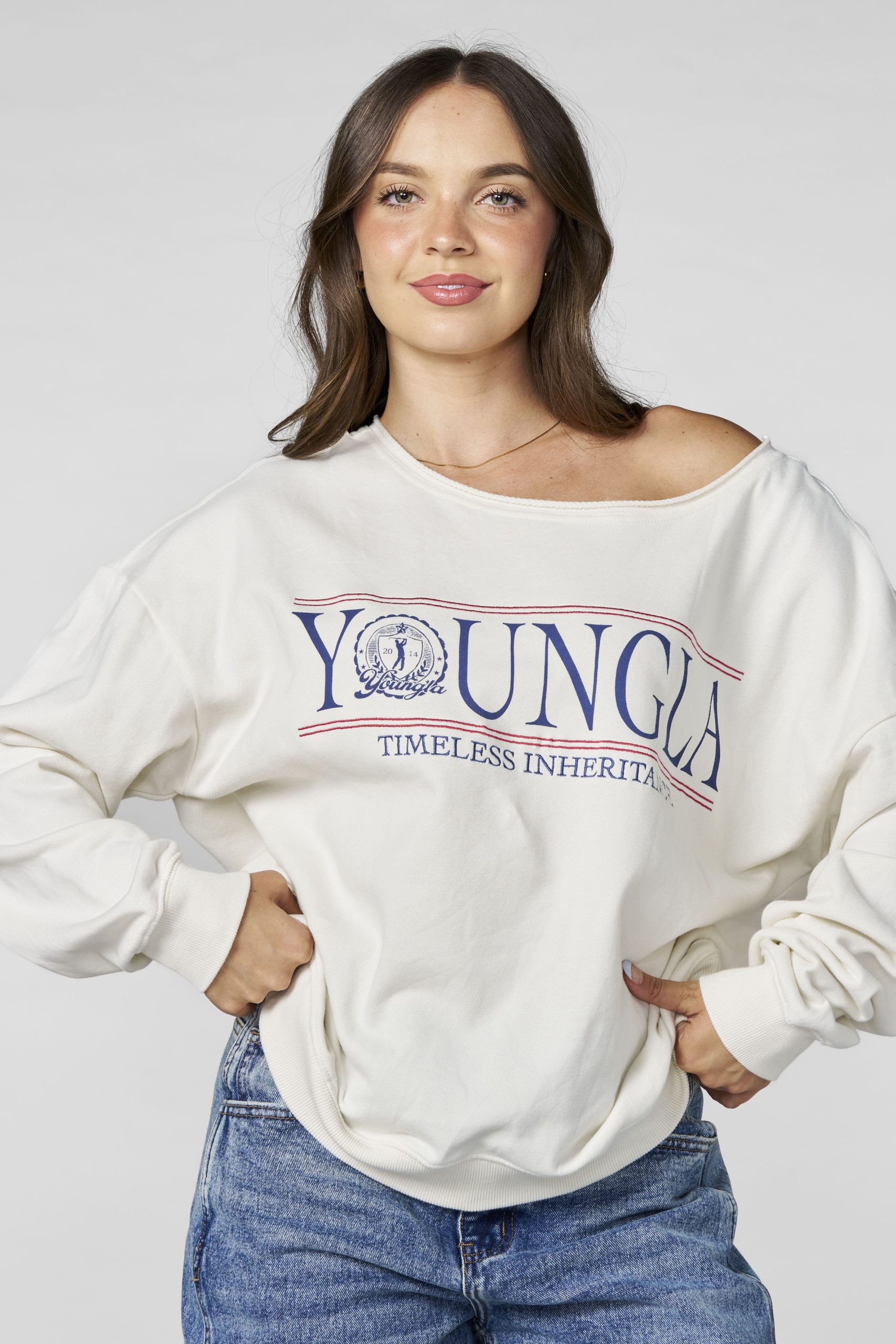 W5158 - Off-shoulder Pullover - Image 2