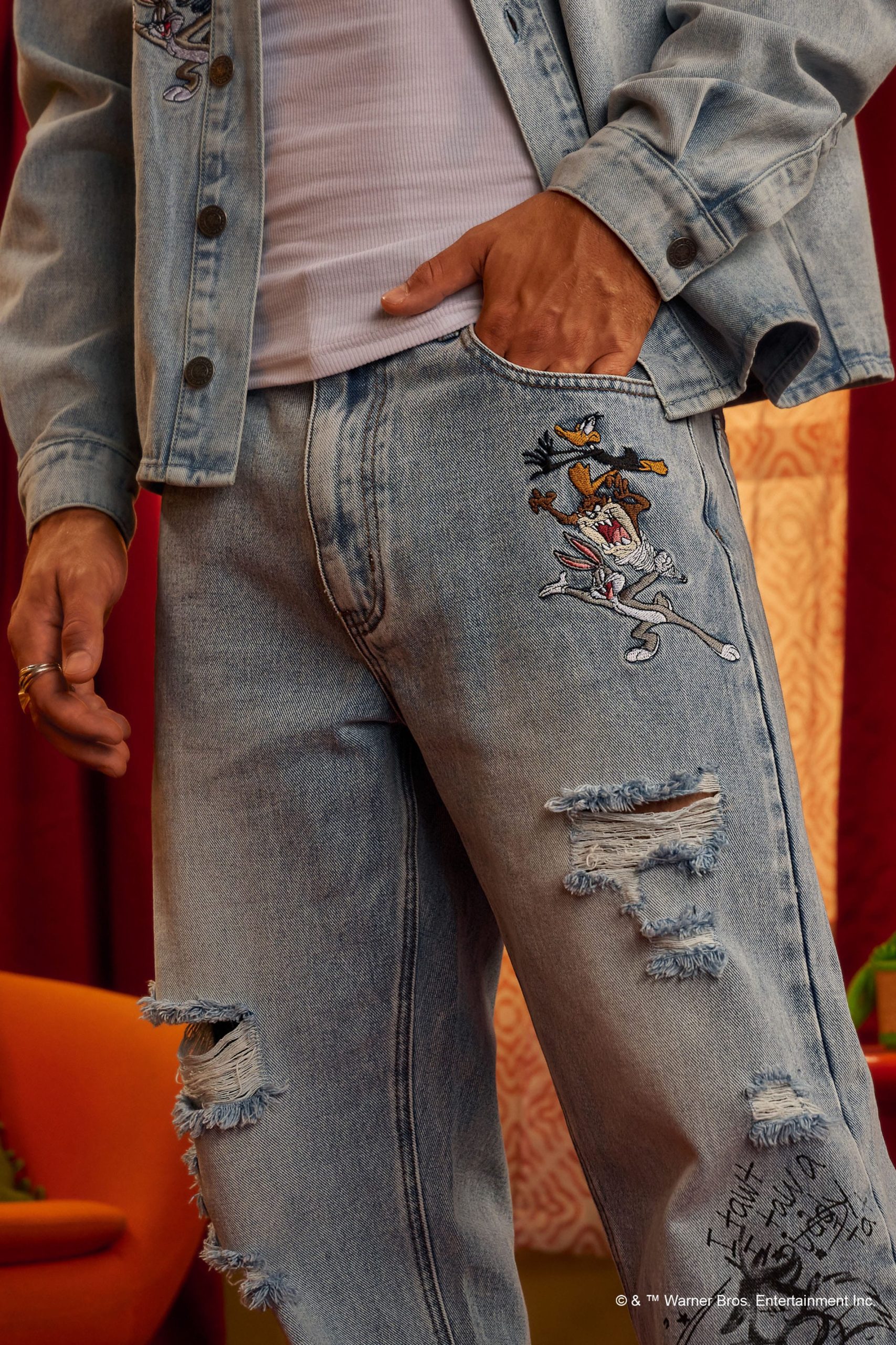 6035 - Looney Tunes Denim Jeans - Image 3